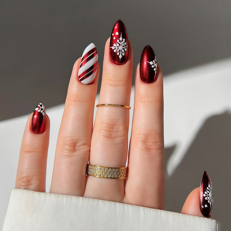 Elegant Christmas Nail Art Set Acalora