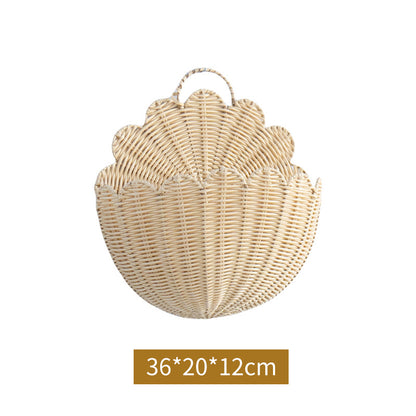 Handcrafted Basket in Shell Design Acalora