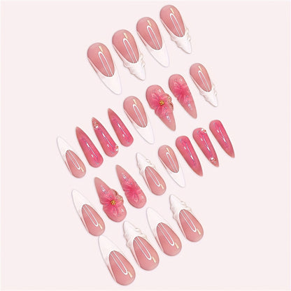 Floral 3D Press-On Nail Art Acalora