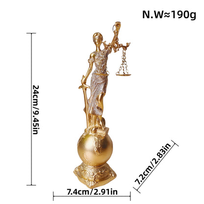 Elegant statue of Justitia in artistic details Acalora