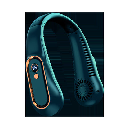 Unisex Portable Neck Fan with Digital Display Brehn