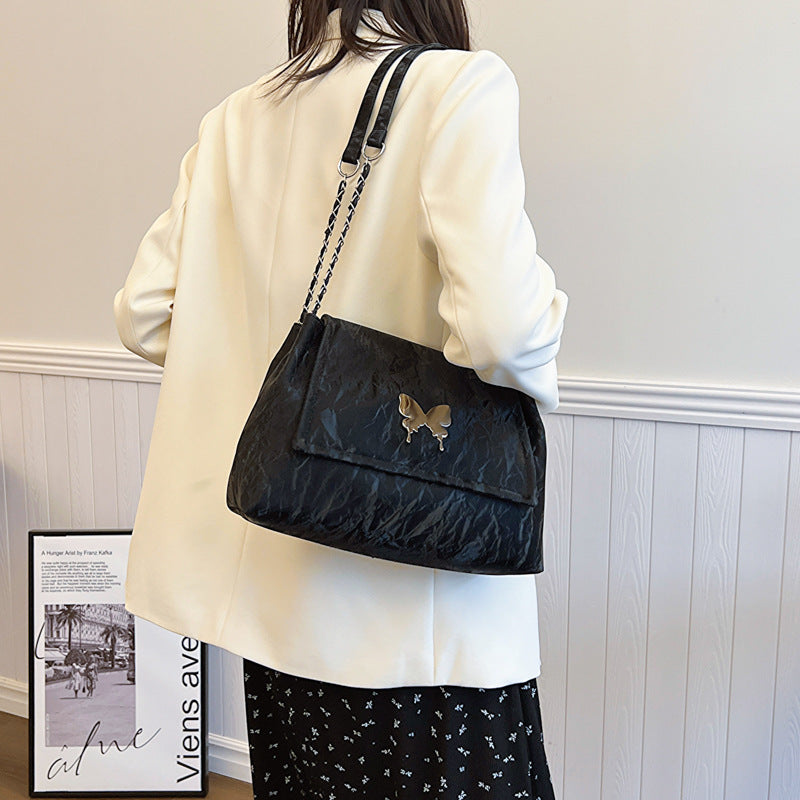 Chic Butterfly Accent Slouchy Handbag Acalora