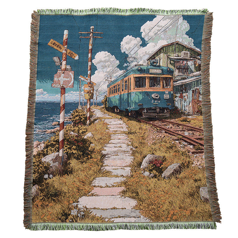 Artistic Landscape Throw Blanket