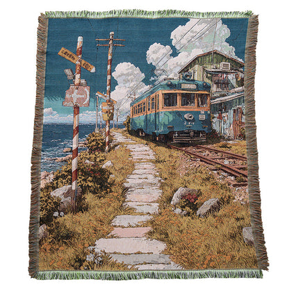 Artistic Landscape Throw Blanket