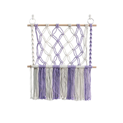 Handwoven wall hanging in boho style