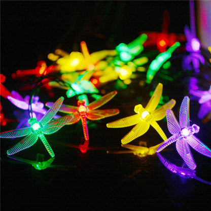 BowLift | Outdoor Solar Dragonfly Waterproof LED Lights Festival Party Decoration String Lights