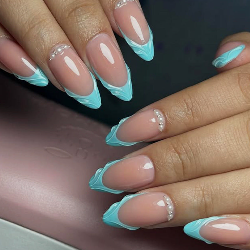Premium Decorative Press-On Nails Set with Elegant Design Acalora