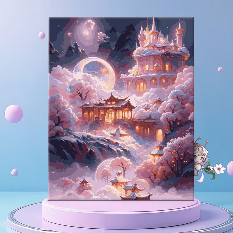Whimsical Floral Fantasy Canvas Wall Art