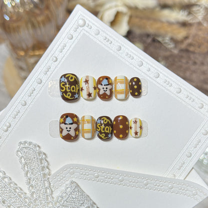 Playful Cartoon-Inspired Press-On Nail Set Acalora