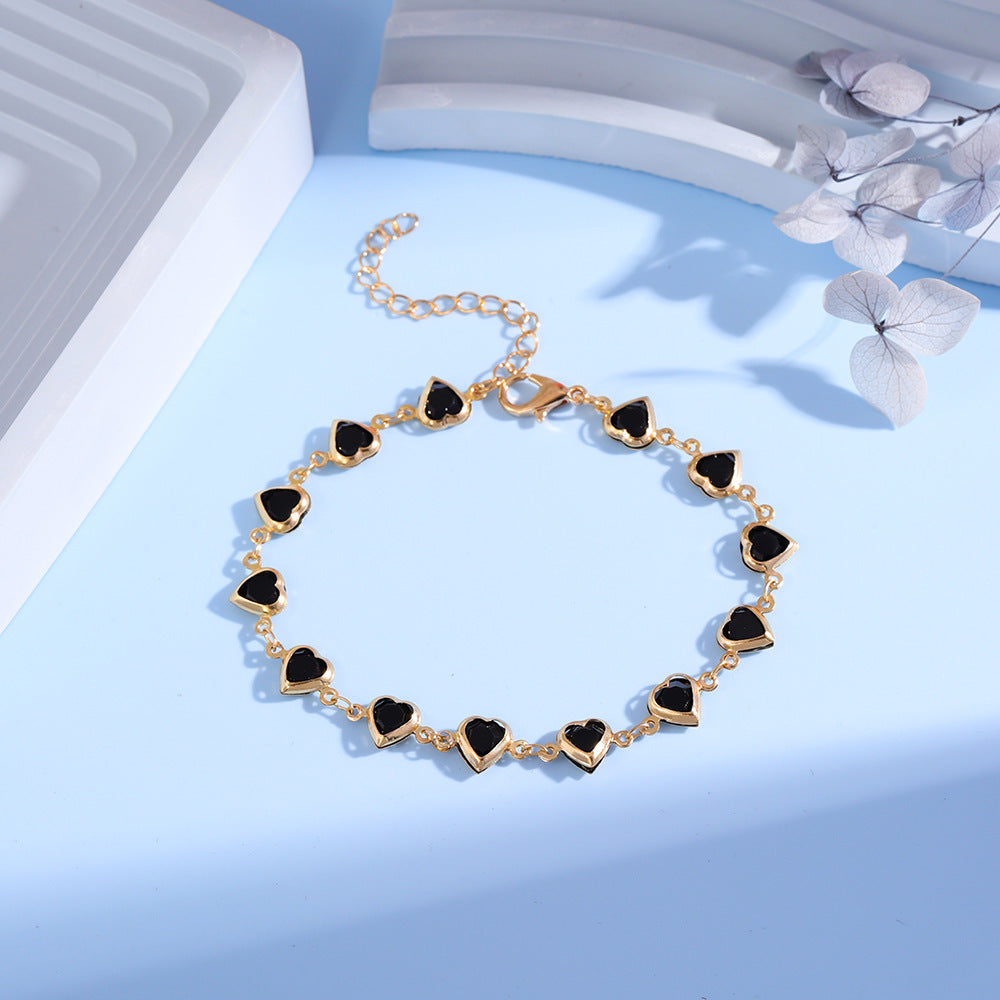 Heart-Shaped Charm Bracelet Acalora