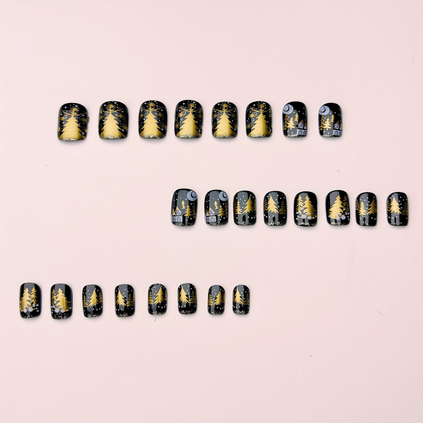 Festive Winter Pattern Nail Art Acalora