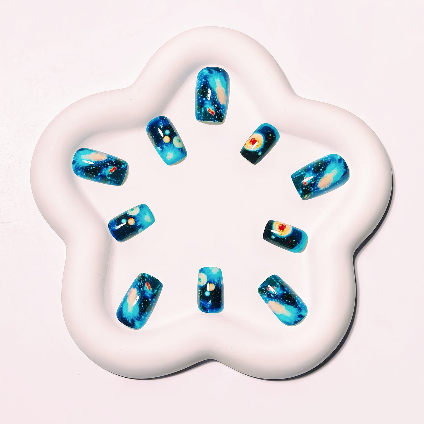 Galaxy-Themed Nail Art Acalora
