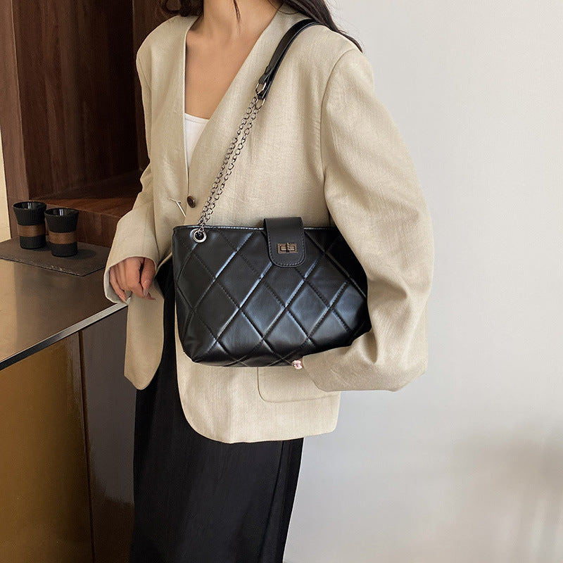Quilted Elegant Satchel Handbag Acalora