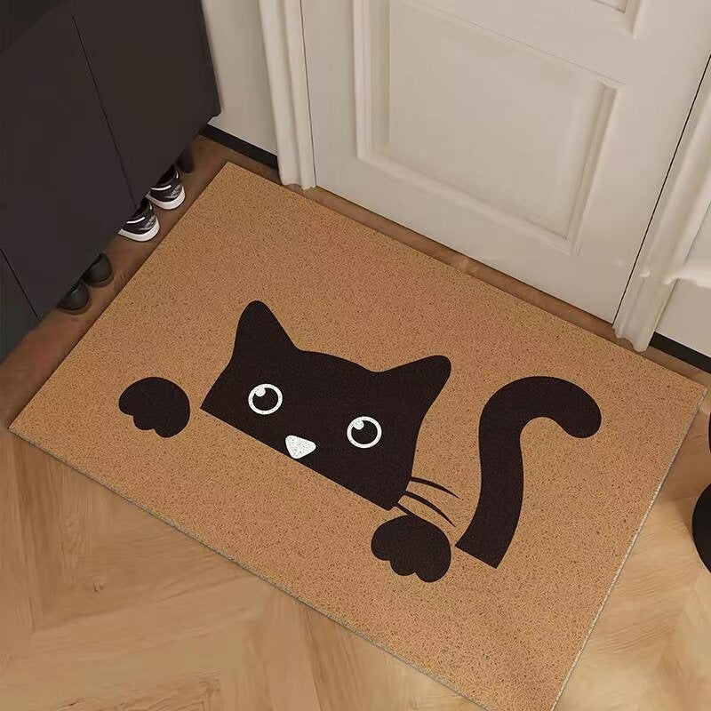 Cartoon Cat-Themed Entrance Mat