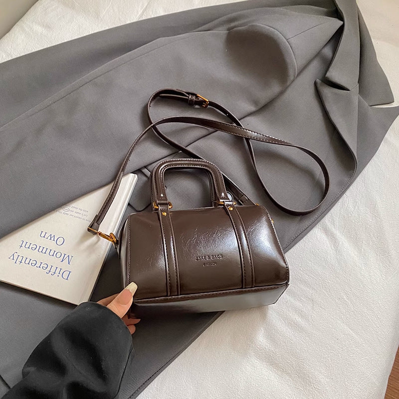 Soft Leather Handheld Satchel Acalora