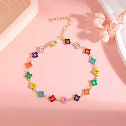 Colorful Star Charm Anklet Acalora 1788164326