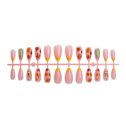 Autumn-Inspired Press-On Nail Art Set Acalora