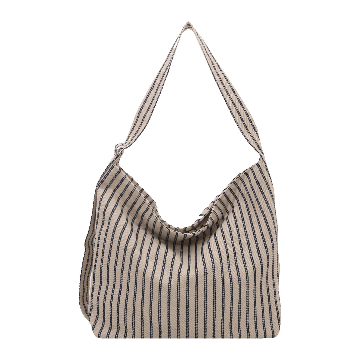 Casual Striped Canvas Tote Bag Acalora