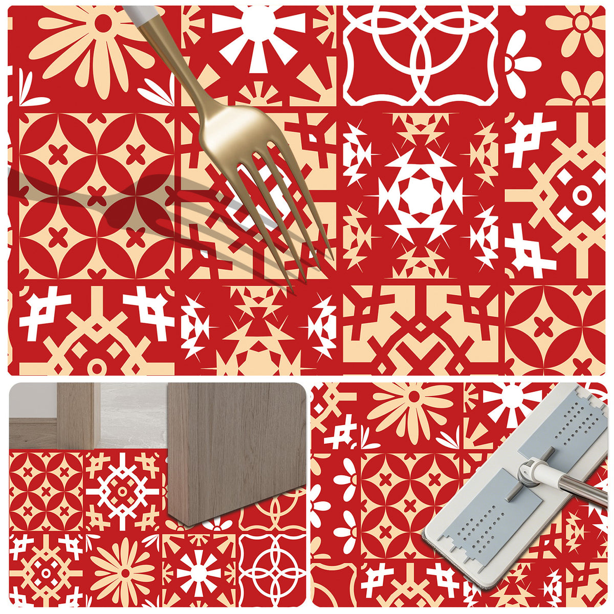 Geometric Patterned Anti-Fatigue Bath Mat Acalora