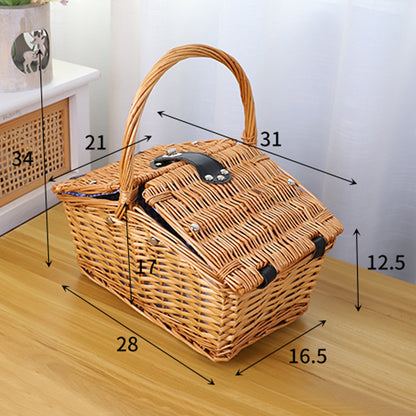 Picnic blanket with waterproof bottom and check pattern Acalora