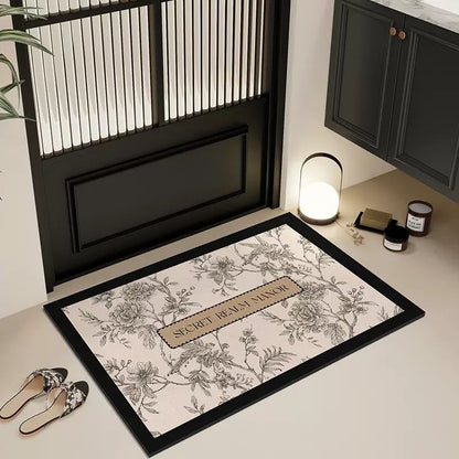 Elegant Country-Themed Bathroom Mat