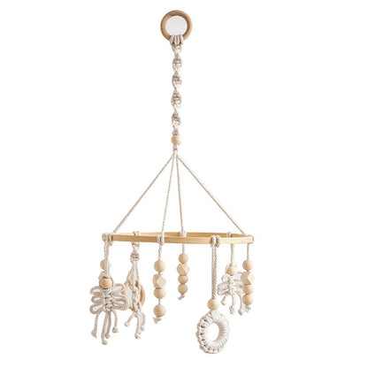 Macrame Baby Mobile with Natural Beads Acalora