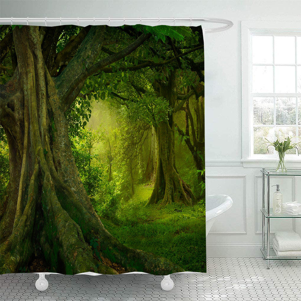 Scenic Garden Print Shower Curtain