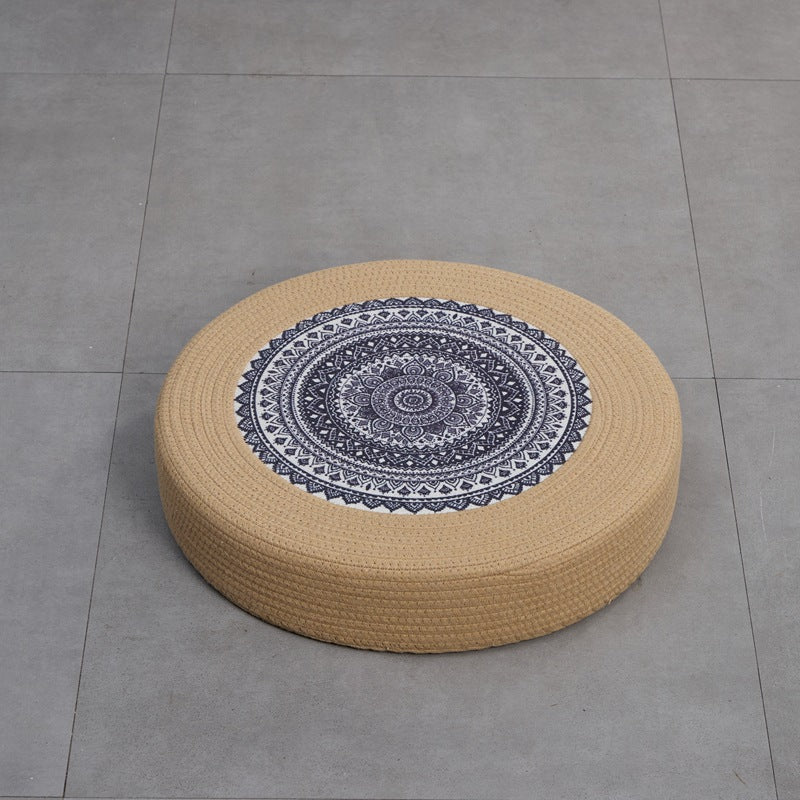 Beef Artificial Leather Pouf Acalora