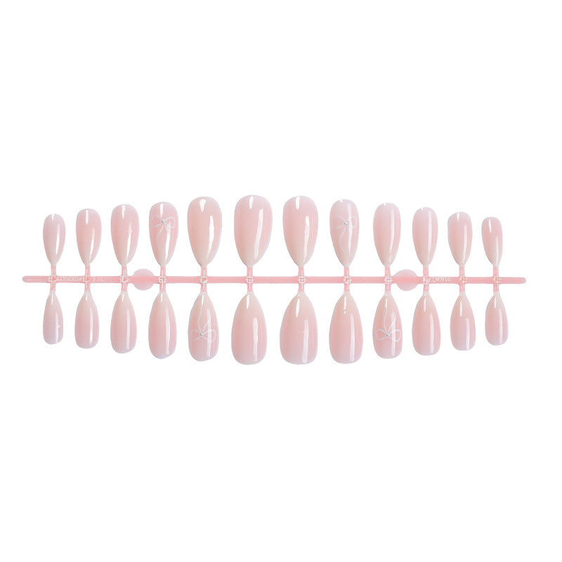 Elegant Press-On Nail Set with Delicate Floral Accents Acalora
