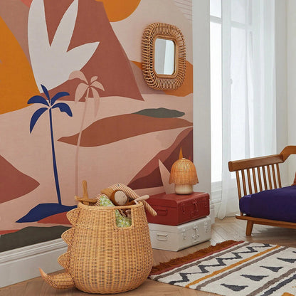 Creative Dinosaur-Shaped Woven Storage Basket Acalora