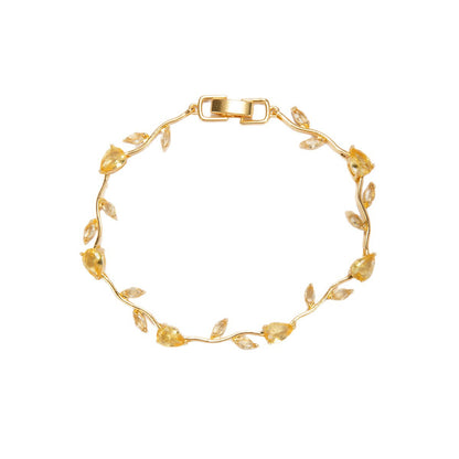 Elegant Floral Design Statement Bracelet Acalora