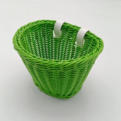 Decorative Woven Storage Basket with Leather Handles Acalora