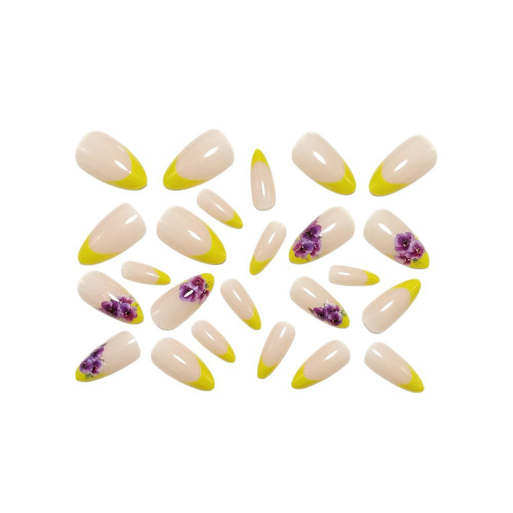 Artificial nails with colorful flower design Acalora