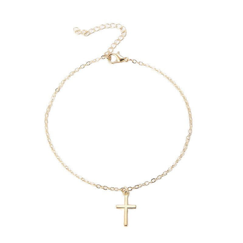Delicate Cross Charm Bracelet Acalora