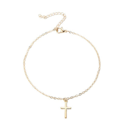 Delicate Cross Charm Bracelet Acalora