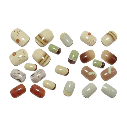 Artificial nails in elegant marble design Acalora