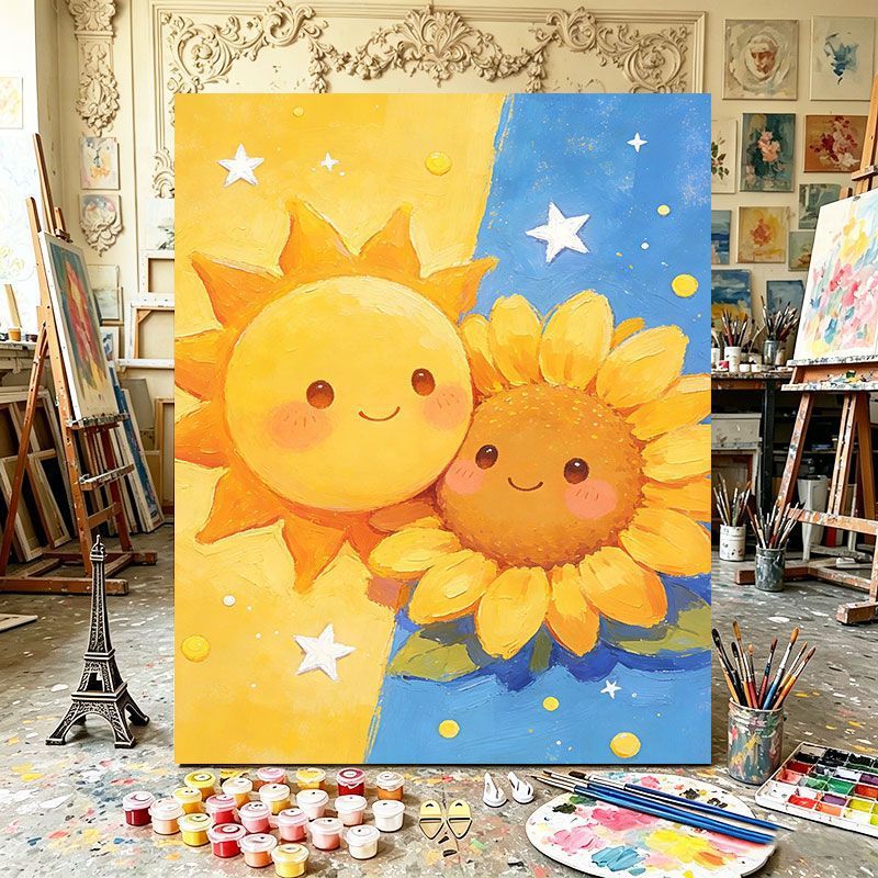 Playful Dual Element Canvas Art
