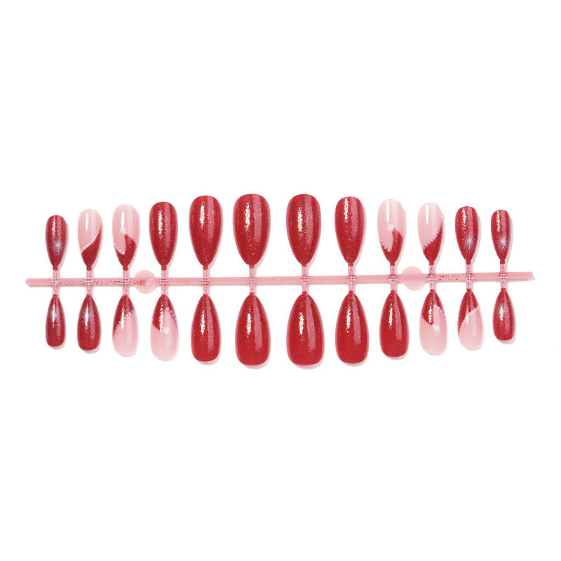 Glamorous Glittery Stiletto Press-On Nails Acalora