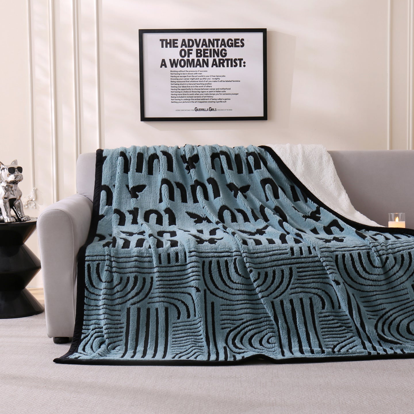 Chic Floral Pattern Throw Blanket