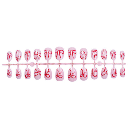 Whimsical Bow Embellished Press-On Nails Acalora