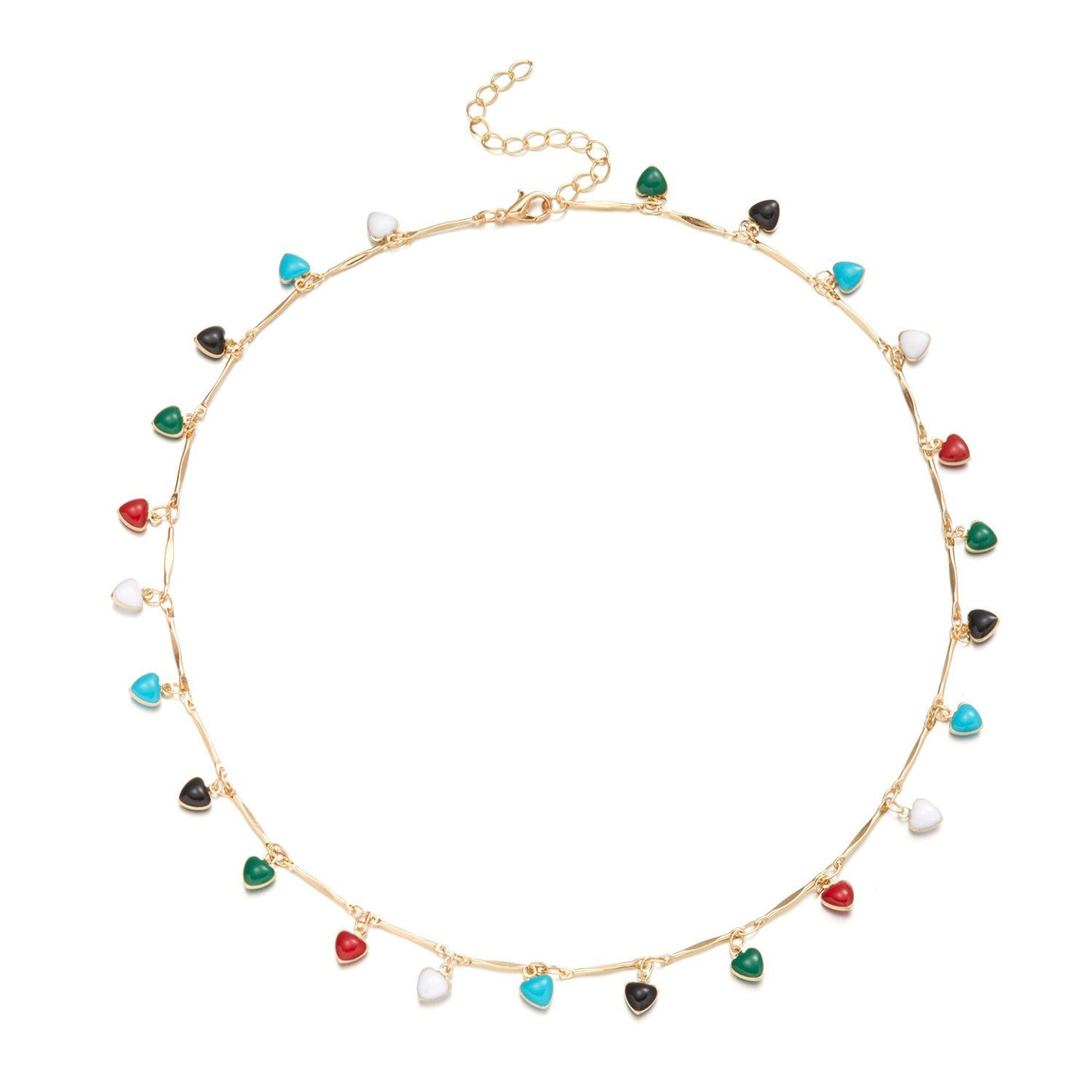 Heart Charm Statement Necklace Acalora