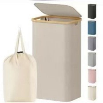 Elegant laundry bin with removable lid and inner bag Acalora
