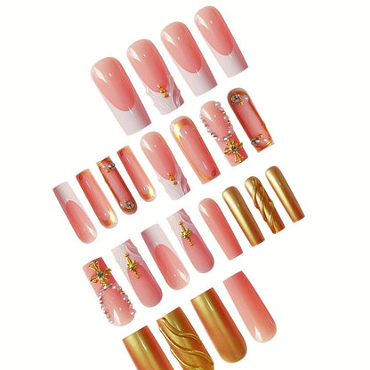 Decorative 3D Press-On Nail Set Acalora