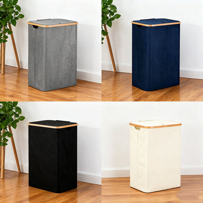 Norvo | Tall Bamboo Laundry Basket