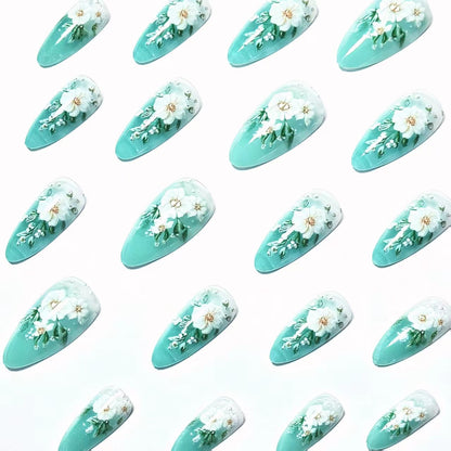 Floral 3D Nail Art Design Acalora