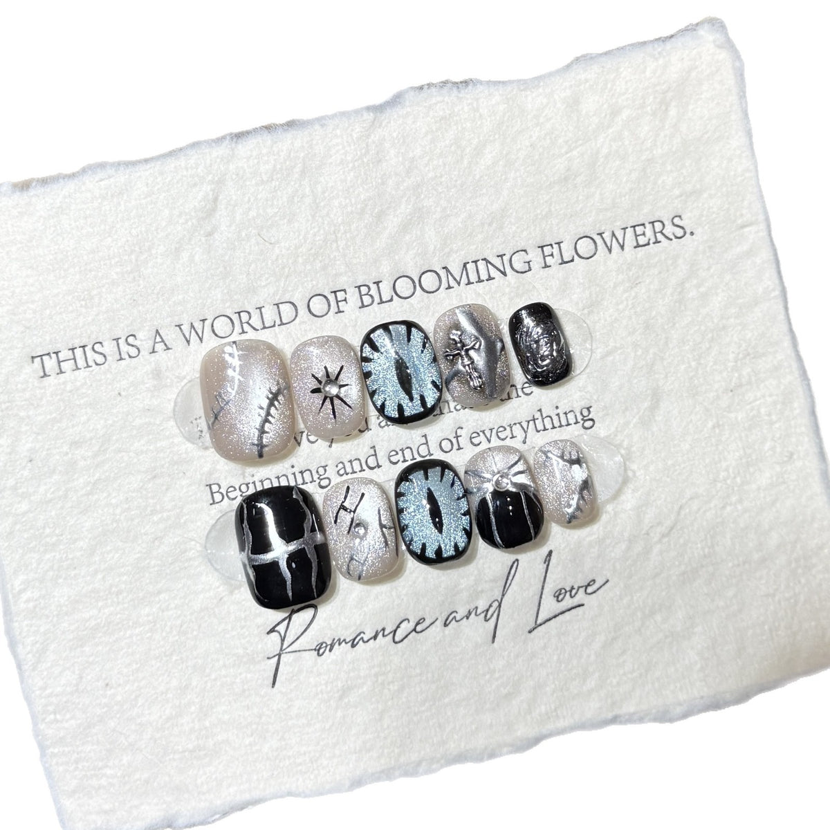 Artistic Themed Press-On Nail Art Acalora