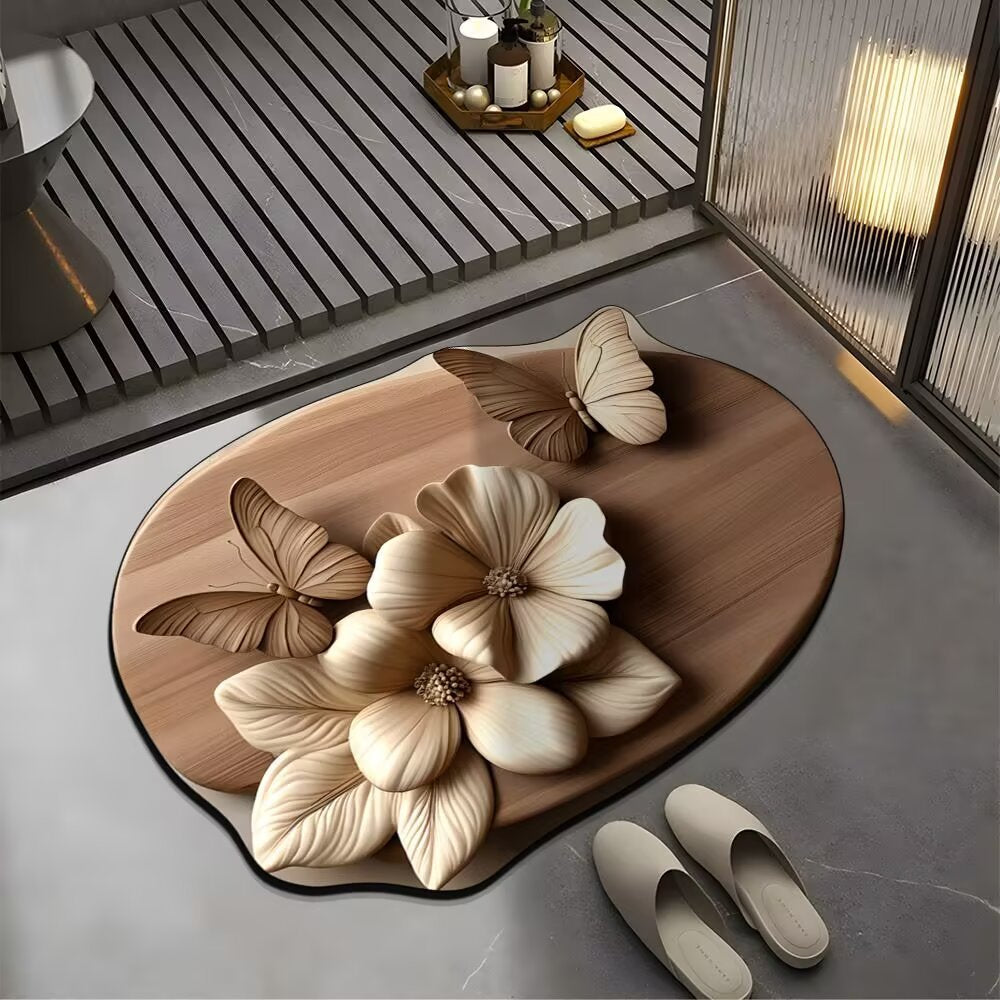 Decorative Butterfly Bath Mat