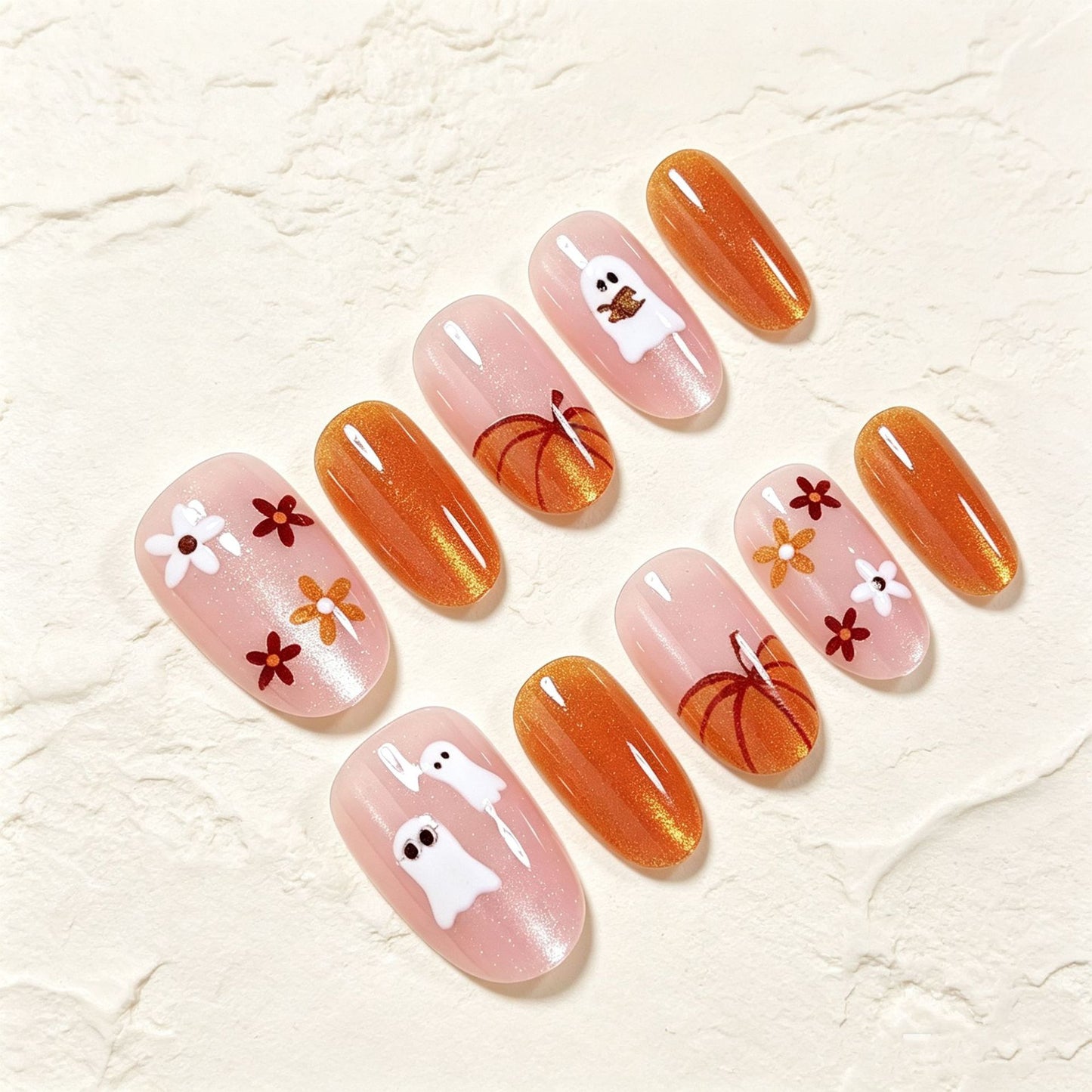 Halloween-Inspired Decorative Press-On Nail Art Set Acalora