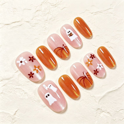 Halloween-Inspired Decorative Press-On Nail Art Set Acalora