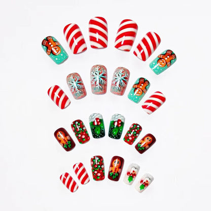 Gingerbread-Themed Nail Art Acalora
